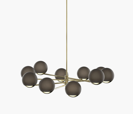 Ball & Hoop | S 19—03 - Polished Brass - Smoked | Lampade sospensione | Empty State