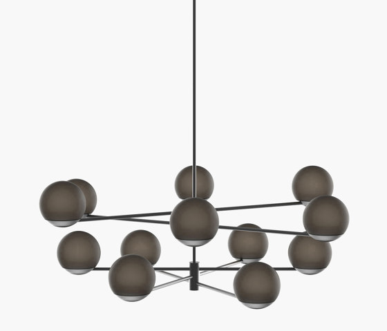Ball & Hoop | S 19—04 - Black Anodised - Smoked | Suspended lights | Empty State