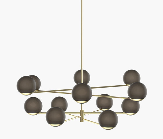 Ball & Hoop | S 19—04 - Brushed Brass - Smoked | Pendelleuchten | Empty State