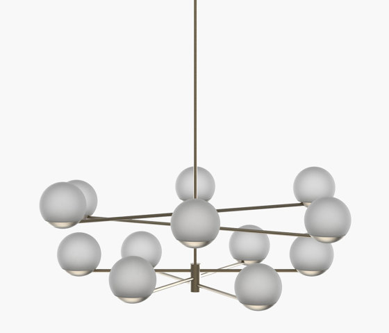 Ball & Hoop | S 19—04 - Burnished Brass - Frosted | Suspended lights | Empty State