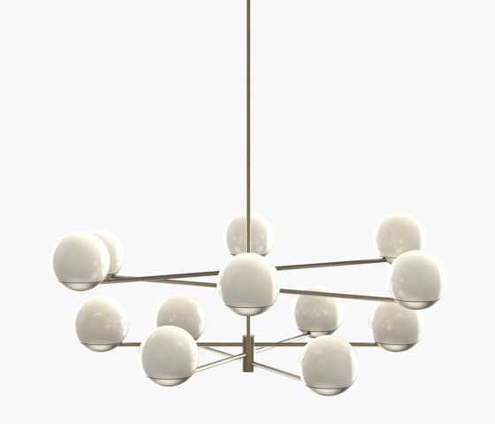 Ball & Hoop | S 19—04 - Burnished Brass - Opal | Suspended lights | Empty State