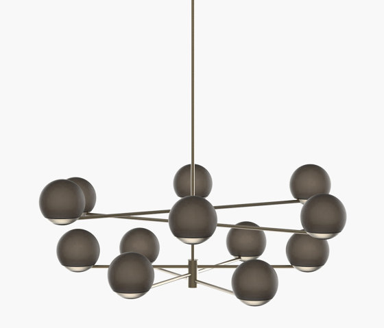 Ball & Hoop | S 19—04 - Burnished Brass - Smoked | Suspended lights | Empty State