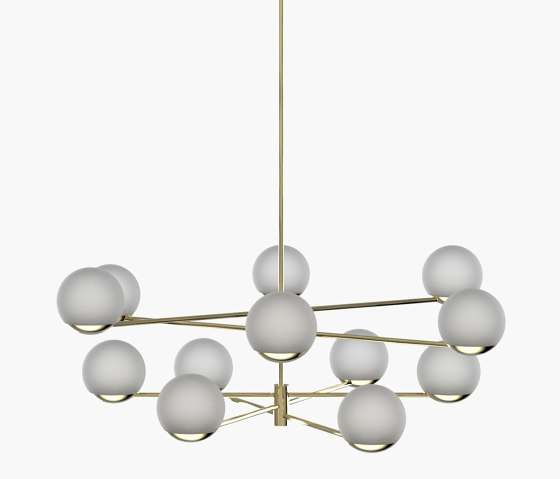 Ball & Hoop | S 19—04 - Polished Brass - Frosted | Pendelleuchten | Empty State