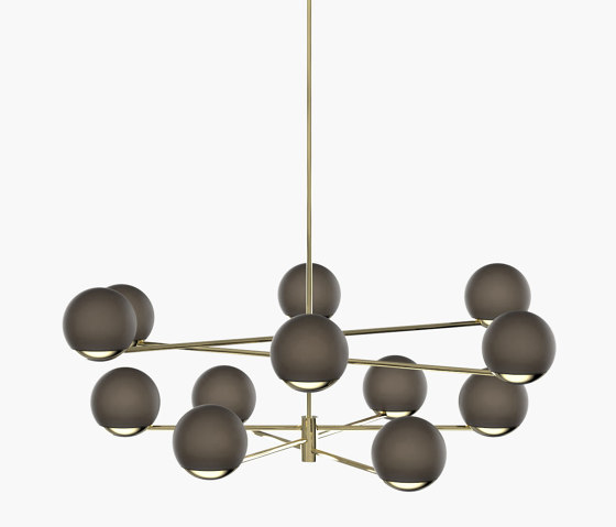 Ball & Hoop | S 19—04 - Polished Brass - Smoked | Pendelleuchten | Empty State