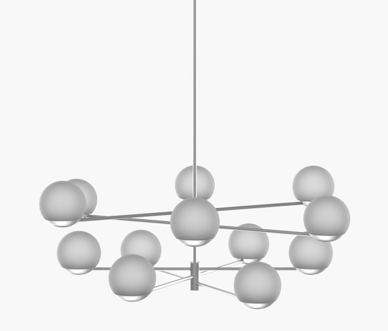 Ball & Hoop | S 19—04 - Silver Anodised - Frosted | Suspended lights | Empty State