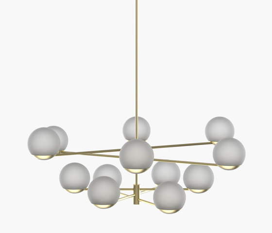Ball & Hoop | S 19—05 - Brushed Brass - Frosted | Pendelleuchten | Empty State