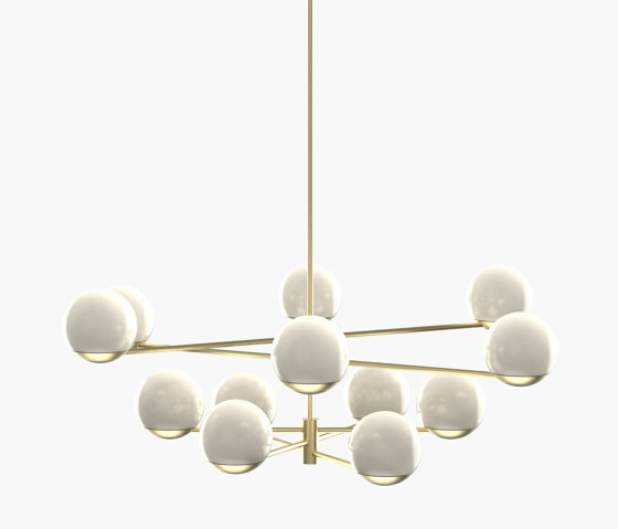 Ball & Hoop | S 19—05 - Brushed Brass - Opal | Suspended lights | Empty State
