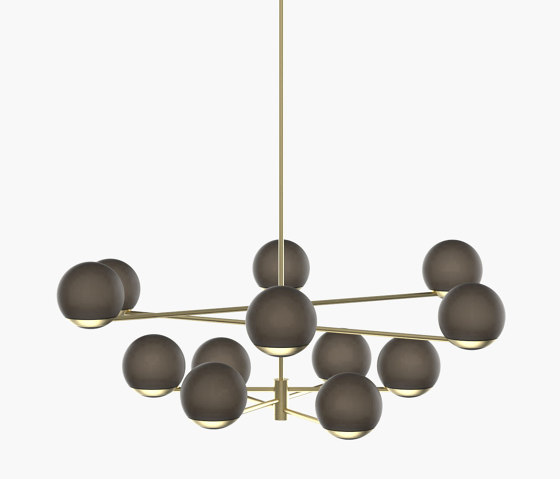 Ball & Hoop | S 19—05 - Brushed Brass - Smoked | Pendelleuchten | Empty State
