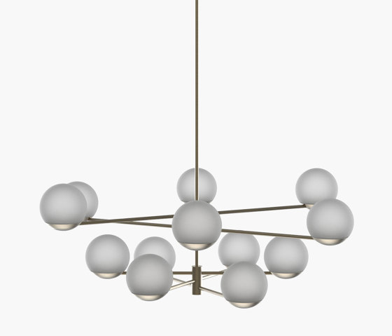 Ball & Hoop | S 19—05 - Burnished Brass - Frosted | Lampade sospensione | Empty State