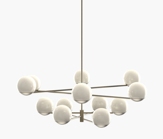 Ball & Hoop | S 19—05 - Burnished Brass - Opal | Suspended lights | Empty State