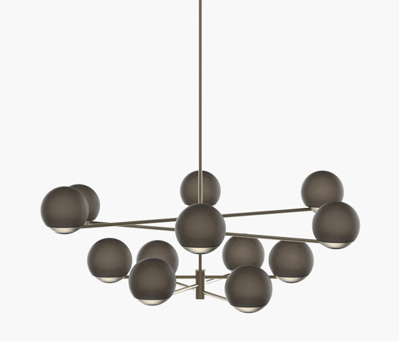 Ball & Hoop | S 19—05 - Burnished Brass - Smoked | Lampade sospensione | Empty State