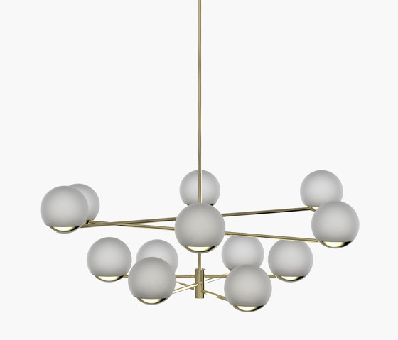 Ball & Hoop | S 19—05 - Polished Brass - Frosted | Suspended lights | Empty State