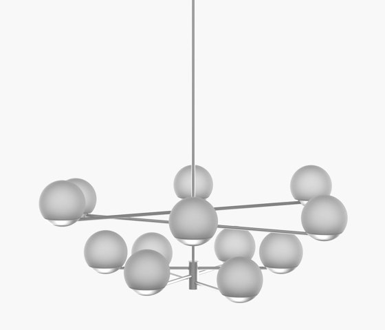 Ball & Hoop | S 19—05 - Silver Anodised - Frosted | Lampade sospensione | Empty State
