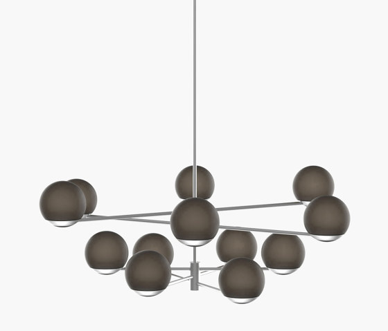 Ball & Hoop | S 19—05 - Silver Anodised - Smoked | Suspended lights | Empty State