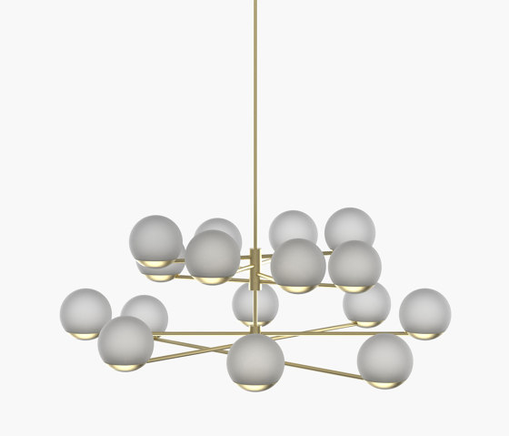 Ball & Hoop | S 19—06 - Brushed Brass - Frosted | Lampade sospensione | Empty State