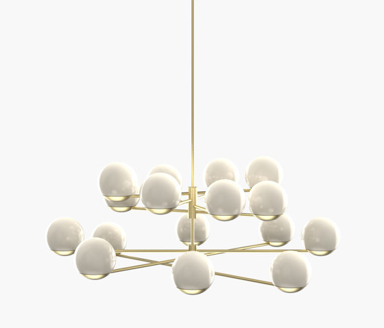 Ball & Hoop | S 19—06 - Brushed Brass - Opal | Suspended lights | Empty State