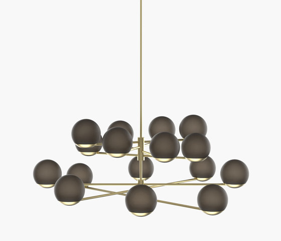 Ball & Hoop | S 19—06 - Brushed Brass - Smoked | Lampade sospensione | Empty State