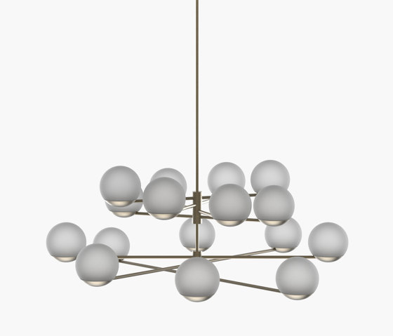 Ball & Hoop | S 19—06 - Burnished Brass - Frosted | Lampade sospensione | Empty State