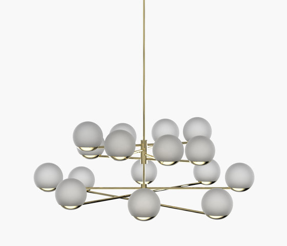 Ball & Hoop | S 19—06 - Polished Brass - Frosted | Suspended lights | Empty State