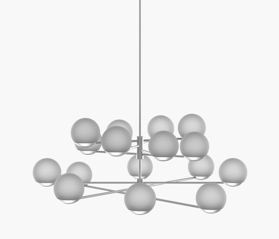 Ball & Hoop | S 19—06 - Silver Anodised - Frosted | Lampade sospensione | Empty State