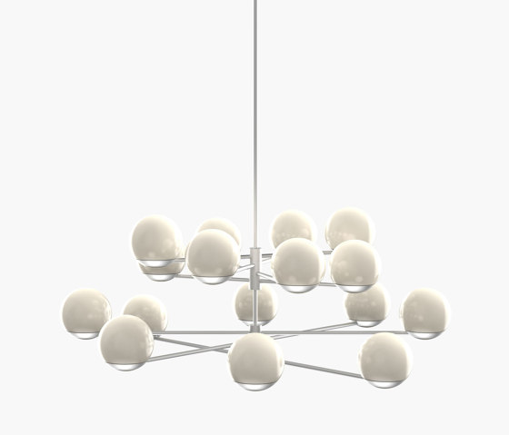 Ball & Hoop | S 19—06 - Silver Anodised - Opal | Lampade sospensione | Empty State