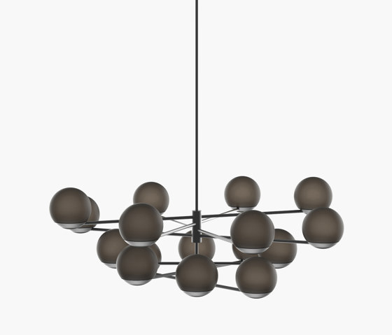 Ball & Hoop | S 19—07 - Black Anodised - Smoked | Suspended lights | Empty State