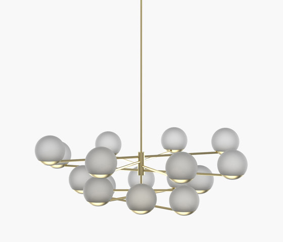 Ball & Hoop | S 19—07 - Brushed Brass - Frosted | Suspended lights | Empty State