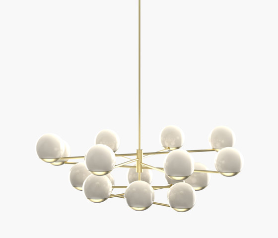 Ball & Hoop | S 19—07 - Brushed Brass - Opal | Suspended lights | Empty State