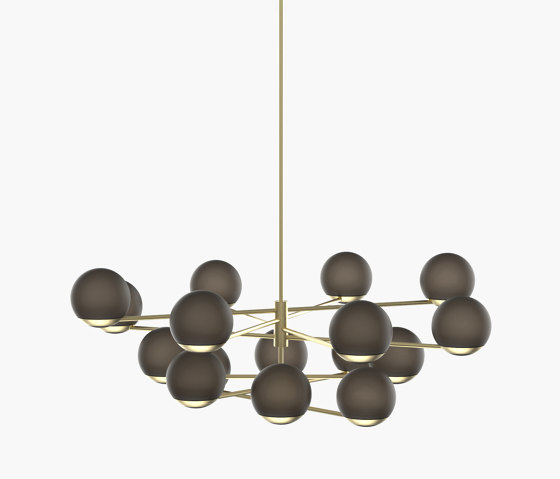 Ball & Hoop | S 19—07 - Brushed Brass - Smoked | Suspended lights | Empty State