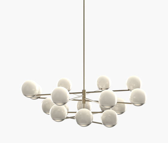 Ball & Hoop | S 19—07 - Burnished Brass - Opal | Suspended lights | Empty State