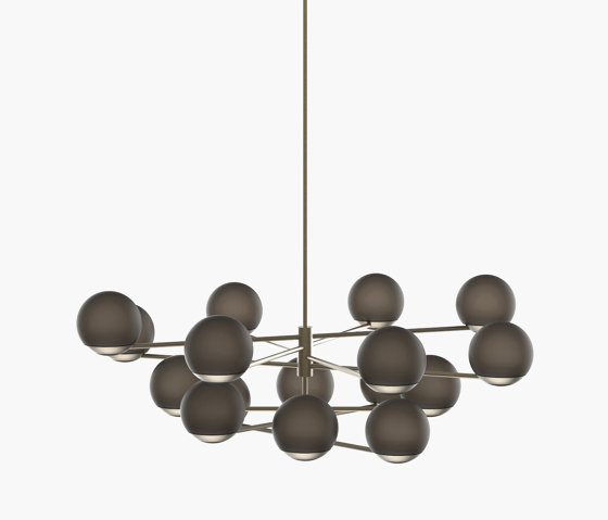 Ball & Hoop | S 19—07 - Burnished Brass - Smoked | Suspended lights | Empty State
