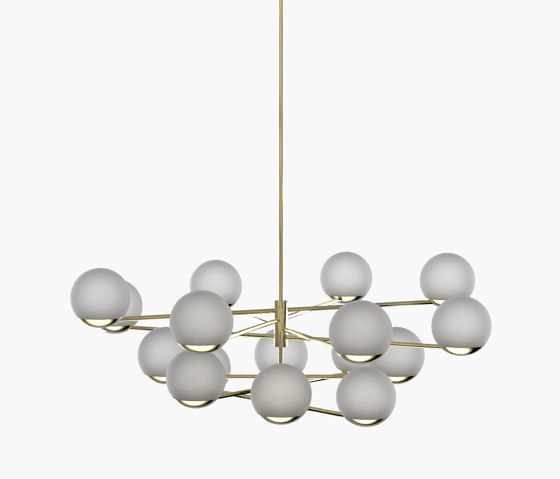 Ball & Hoop | S 19—07 - Polished Brass - Frosted | Pendelleuchten | Empty State