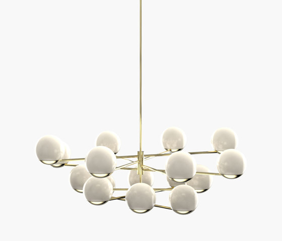 Ball & Hoop | S 19—07 - Polished Brass - Opal | Lampade sospensione | Empty State