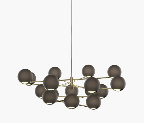 Ball & Hoop | S 19—07 - Polished Brass - Smoked | Pendelleuchten | Empty State