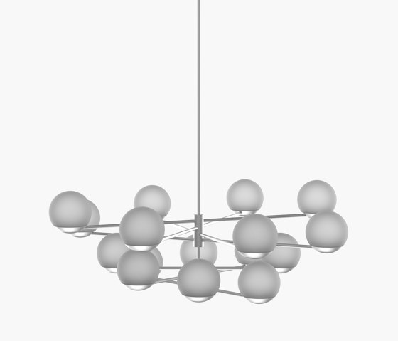 Ball & Hoop | S 19—07 - Silver Anodised - Frosted | Lampade sospensione | Empty State