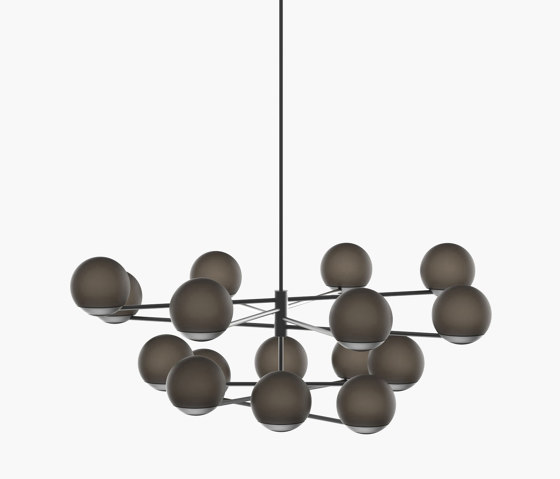 Ball & Hoop | S 19—08 - Black Anodised - Smoked | Suspended lights | Empty State