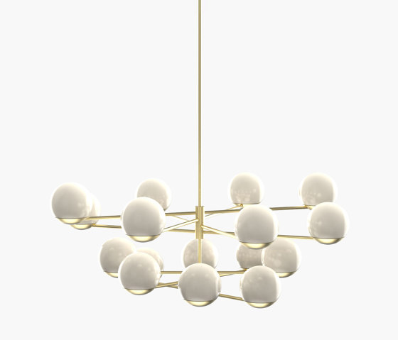 Ball & Hoop | S 19—08 - Brushed Brass - Opal | Lampade sospensione | Empty State
