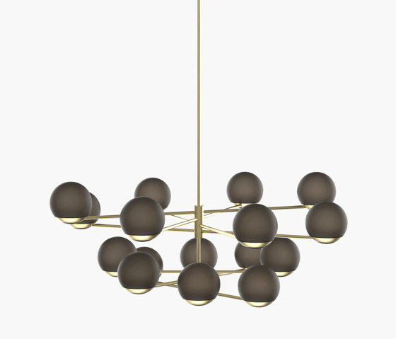 Ball & Hoop | S 19—08 - Brushed Brass - Smoked | Lampade sospensione | Empty State