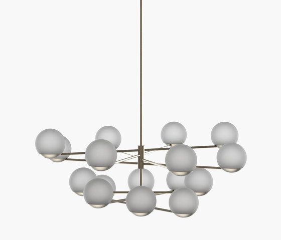Ball & Hoop | S 19—08 - Burnished Brass - Frosted | Suspended lights | Empty State