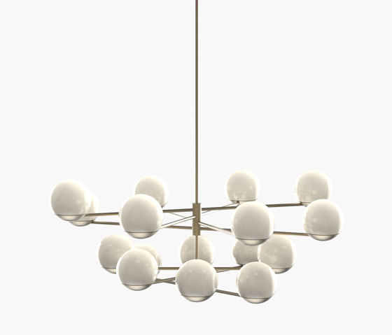 Ball & Hoop | S 19—08 - Burnished Brass - Opal | Suspended lights | Empty State