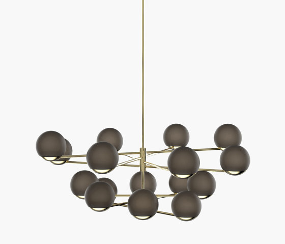 Ball & Hoop | S 19—08 - Polished Brass - Smoked | Suspended lights | Empty State