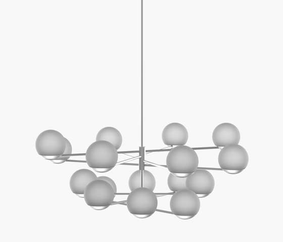 Ball & Hoop | S 19—08 - Silver Anodised - Frosted | Suspended lights | Empty State