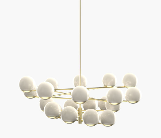 Ball & Hoop | S 19—09 - Brushed Brass - Opal | Suspended lights | Empty State