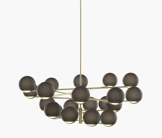 Ball & Hoop | S 19—09 - Brushed Brass - Smoked | Suspended lights | Empty State
