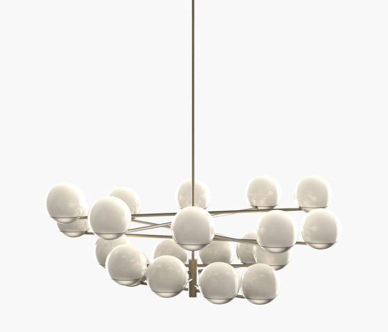 Ball & Hoop | S 19—09 - Burnished Brass - Opal | Suspended lights | Empty State
