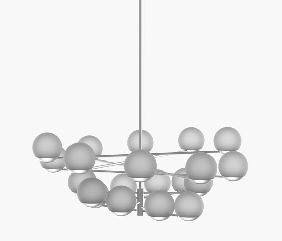 Ball & Hoop | S 19—09 - Silver Anodised - Frosted | Suspended lights | Empty State