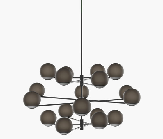 Ball & Hoop | S 19—10 - Black Anodised - Smoked | Suspended lights | Empty State