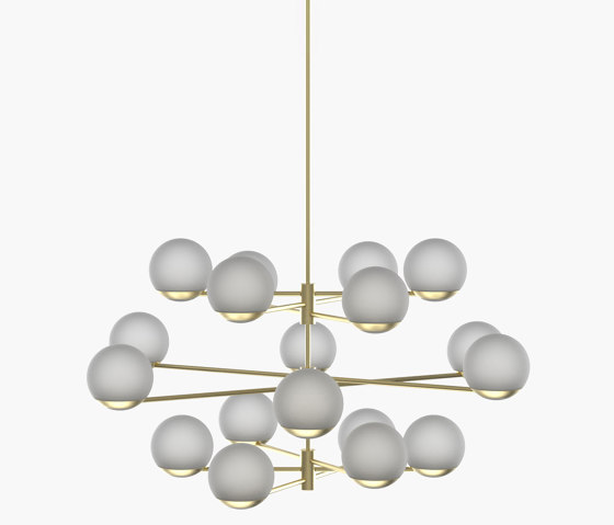 Ball & Hoop | S 19—10 - Brushed Brass - Frosted | Lampade sospensione | Empty State
