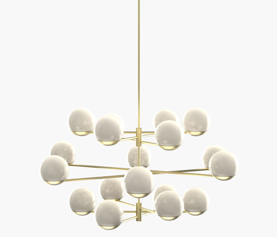 Ball & Hoop | S 19—10 - Brushed Brass - Opal | Suspended lights | Empty State
