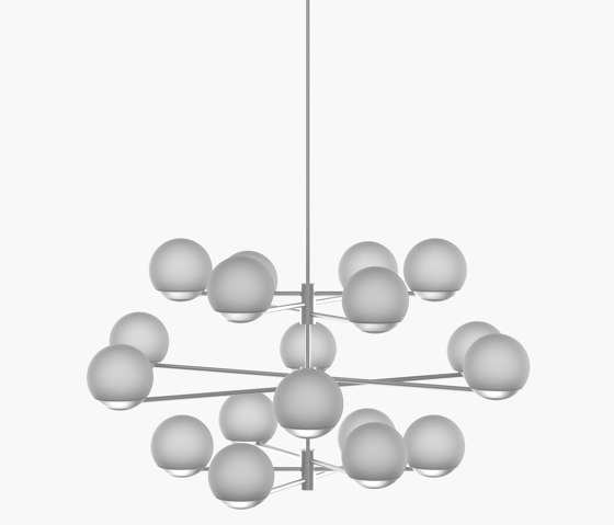 Ball & Hoop | S 19—10 - Silver Anodised - Frosted | Lampade sospensione | Empty State